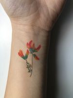 Envision flower design on wrist