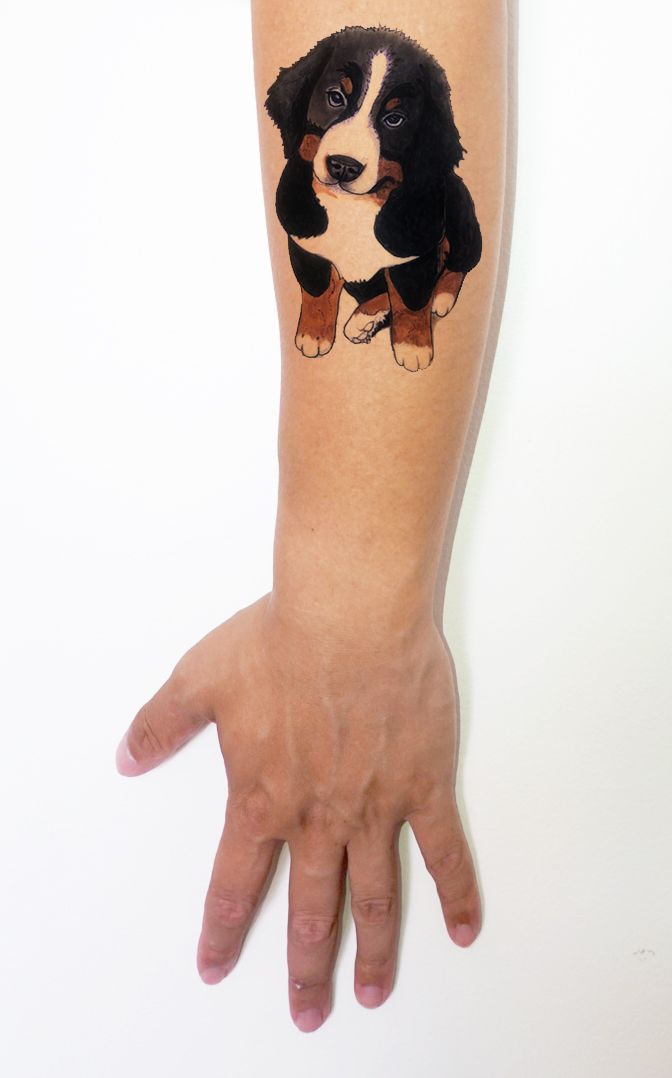 Bernese Mountain Dog with Heart Temporary Tattoo Water Resistant Fake Body  Art Set Collection  Michaels