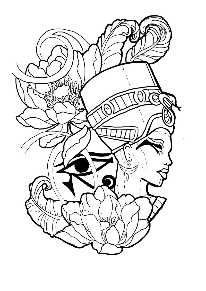 Tattoo uploaded by Zen Forbes • Egyptian inspired flash for a client ...
