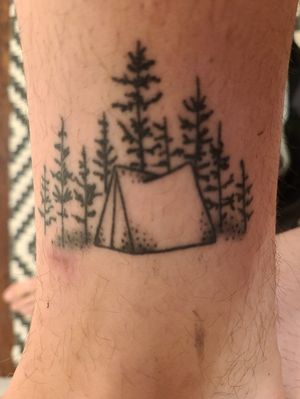 Camping tattoo for grandfather