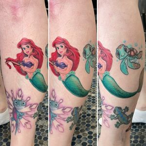 Ariel with a dinglehopper Healed Bruni from Frozen 