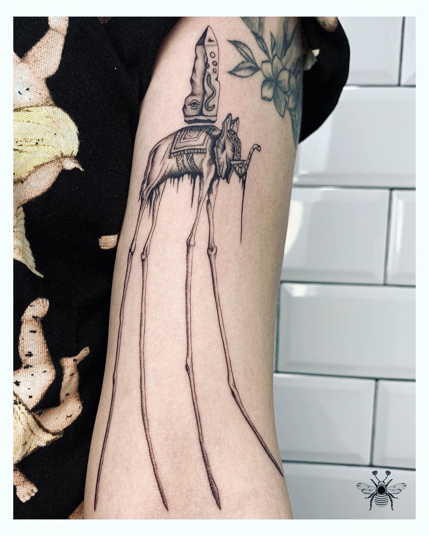 Salvador Dali Elephant Tattoo Design