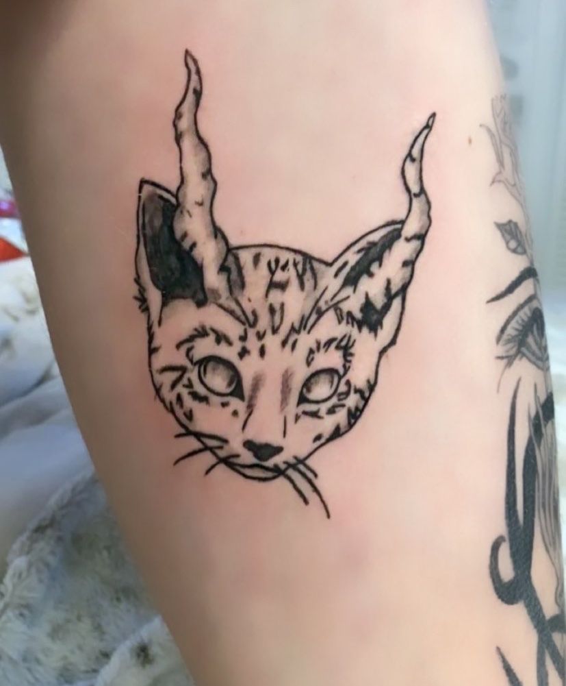 Tattoo uploaded by chrisobloj  Demon Cat  Tattoodo