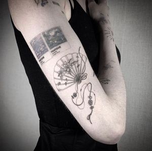 Korean fan tattoo #yuzutattoos #fantattoo #koreanfantattoo#japanesefantattoo#flowerfantattoo