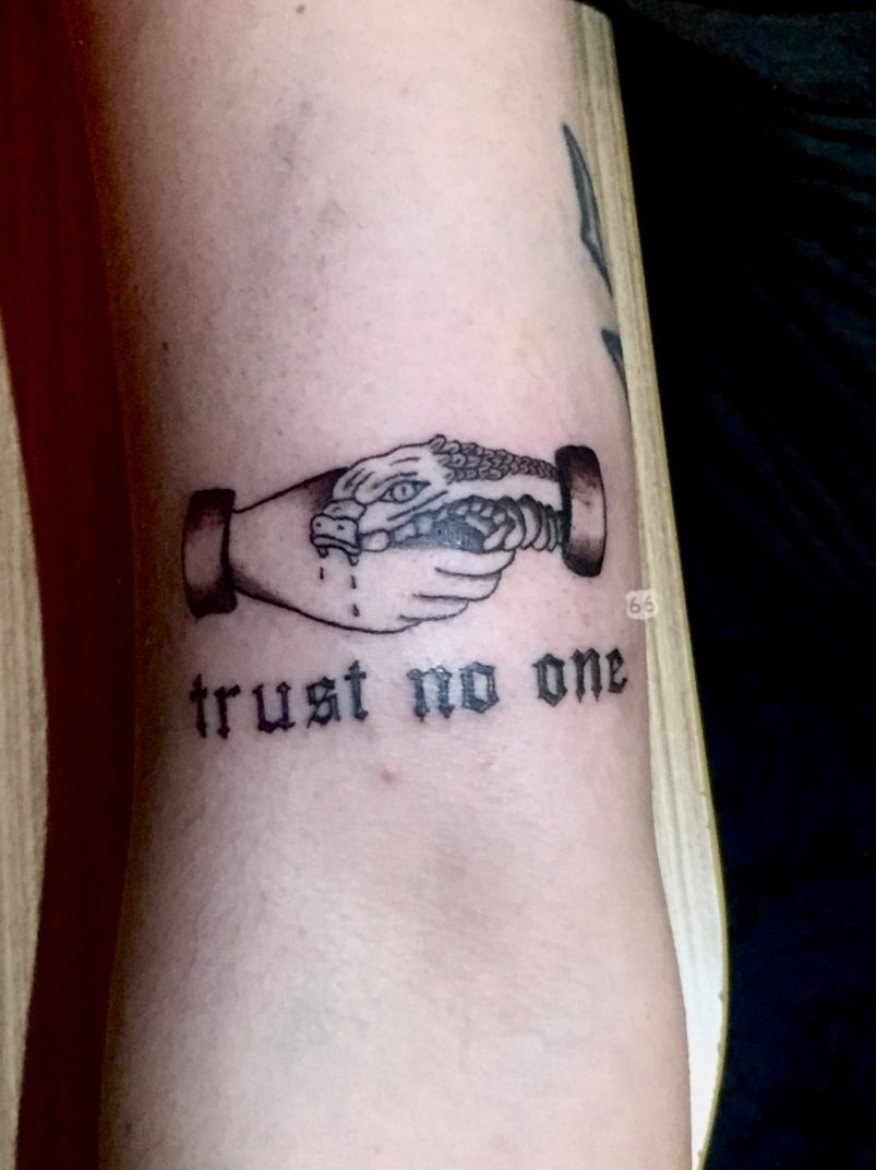 trust no one tattoo snakeTikTok Search
