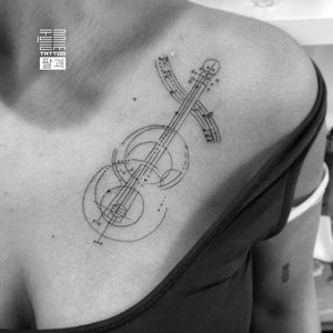 "Музика" (Березень '18)-Трішки тонких ліній. За ескізом клієнта.-#тату #тонкілінії #trigram #tattoo #finelines #inkedsense 