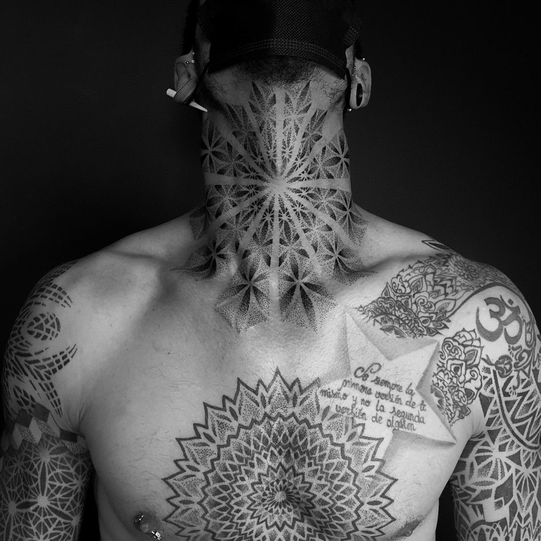 Tattoo uploaded by Orla • Wicked upper back/neck mandela geometric tattoo  #dreamtattoo #mydreamtattoo • Tattoodo