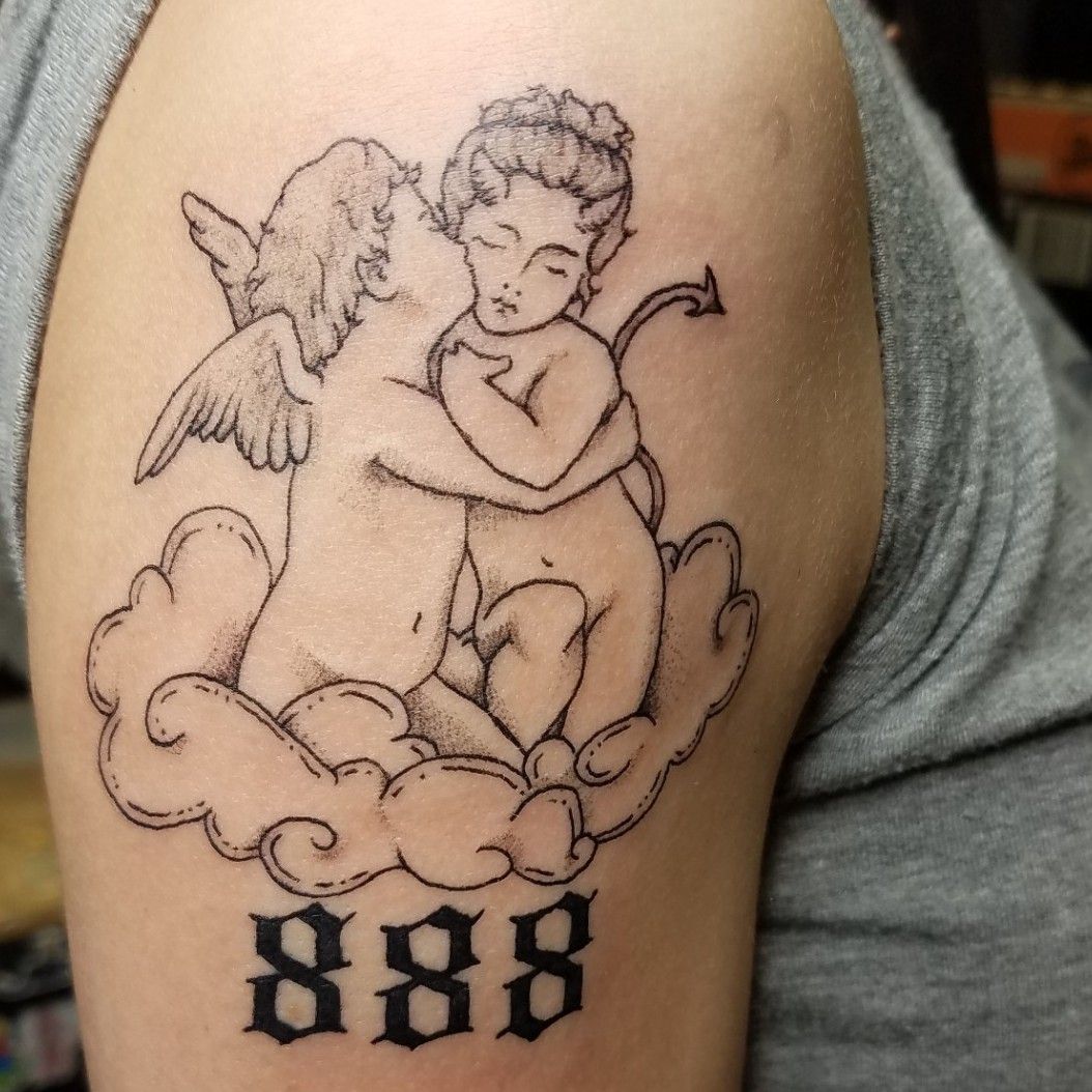 888  Angels Numbers  Small tatto man  New tattoo designs Tattoos for  guys Pretty tattoos