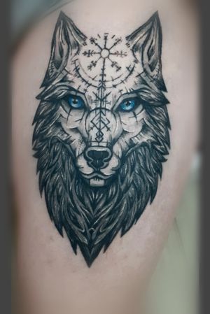 Wolf tattoo #tattoo#tattoowolf #geometrictattoo #graphictattoo