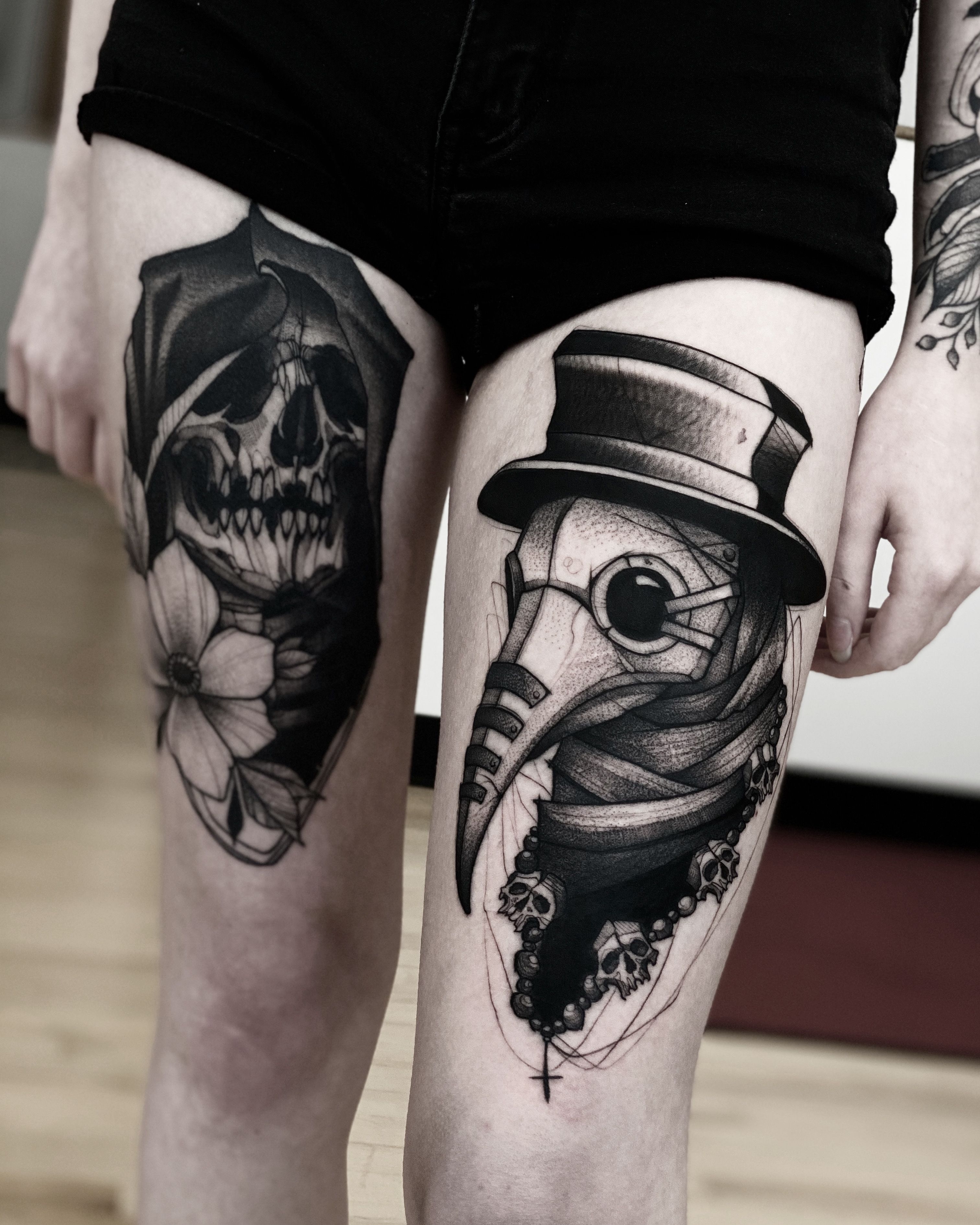 bubonic plague doctor tattoo