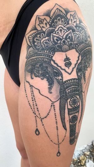 Elephant mandala tattoo 