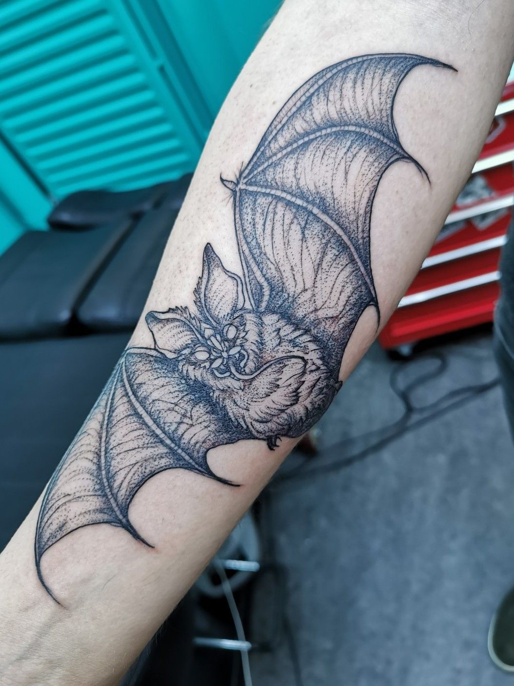 Time Bomb Tattoos  Curiosities  BatmanJoker forearm piece Brad did the  other day  thebradskills No openings for tattoos today but come see  Danni for Discount Nostril Day and all your