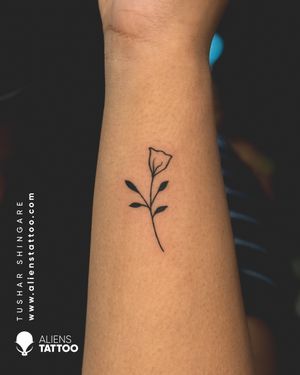 Small Flower Tattoo by Tushar Shingare at Aliens Tattoo India.
Checkout more off this tattoos  at www.alienstattoo.com