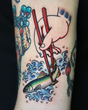 Chopsticks tattoo.