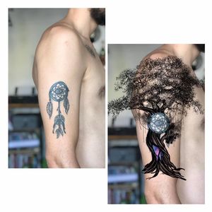 TREE OF LIFE COVER UP TATTOO - DREAMER TATTOOWe at 𝗟𝗔𝗠𝗘𝗡𝗧 𝗧𝗔𝗧𝗧𝗢𝗢 know you had many options to choose from, we thank you for choosing us ❤️❤️Designed and Inked by Big Boss Lam VoYOU THINK IT - WE INK IT _________________________________205 Trung Nu Vuong st, Da Nang, Viet NamOpen from 9:00 to 19:00 (Mon ~ Sun)Contact us : 0905.079.307(SMS, Mess, Zalo, imess, Viber,...)Web: http://lamenttattoo.com/Page Fb: Lament TattooMail: lamenttattoo@gmail.comIG: @lamenttattooKakao ID: lamenttatoo@gmail.comZalo Official: Lament Tattoo#tattoo #tattooer #tattooartist #ink #inked #inker #treetattoo #galaxytattoo #dreamcatcher #coveruptattoo #tattooink #tattoodo #happy #universe #tattoodesign #colortattoo #tattooidea #tattooideas #art #artwork #artist #vietnam #danang #hoian #타투 #문신 #베트남 #다낭