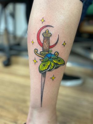 Moth and dagger piece 