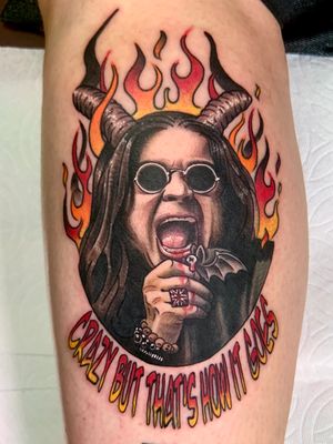 Ozzy portrait tattoo