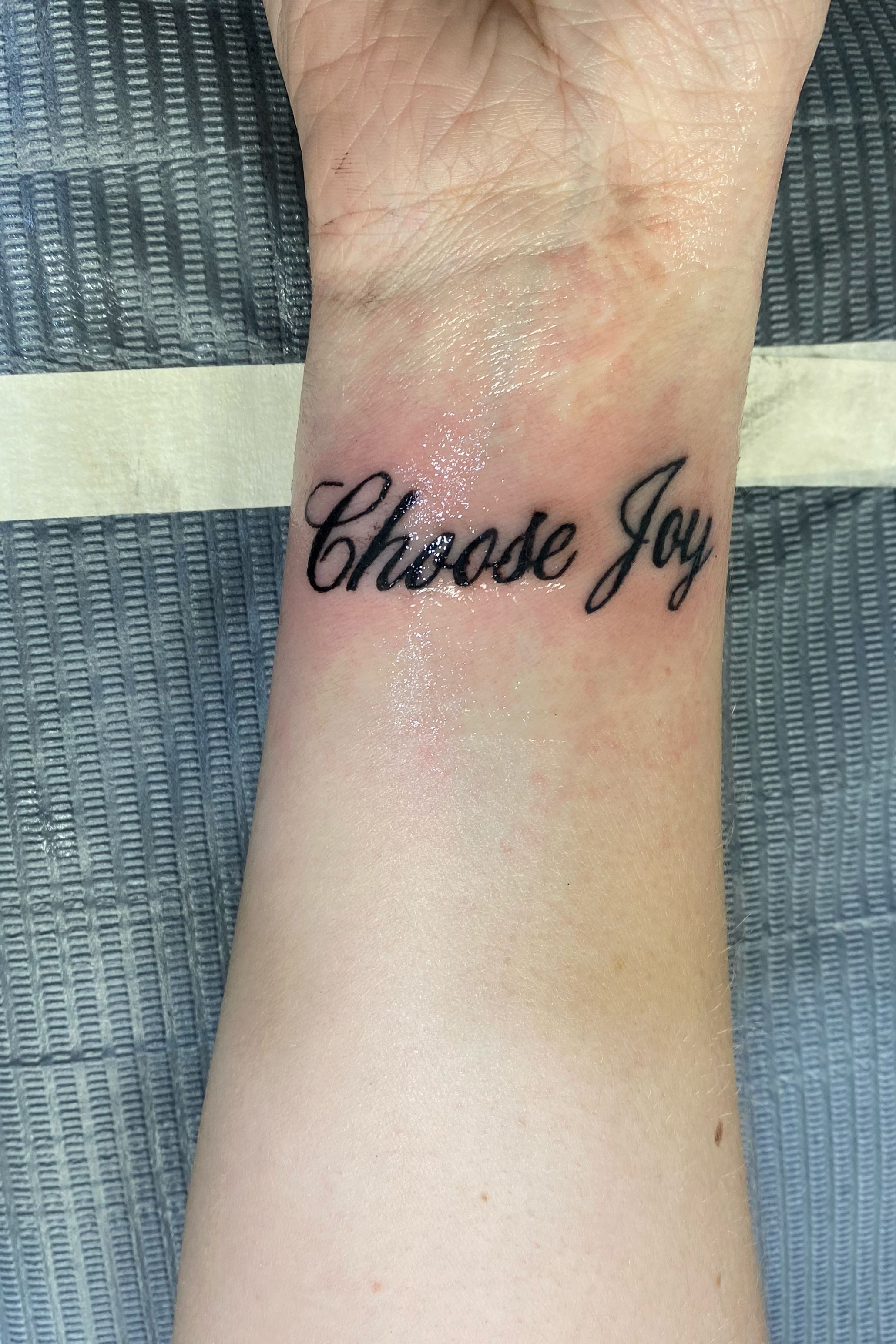 Choose Joy  tattoo script free scetch