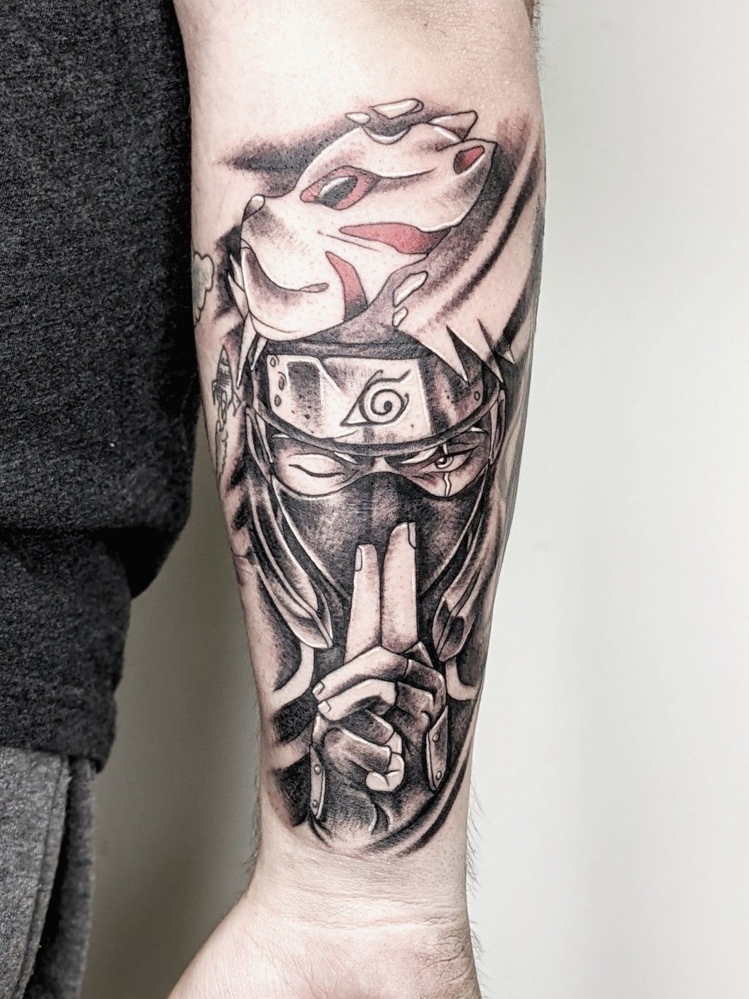 Kakashi on my right arm and Zuko on my left Done by one artist at Skull   LotusCalgary Alberta Artist is Jonathan  rtattoo