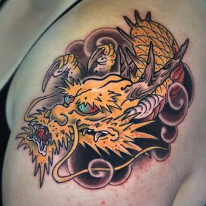 Japanese dragon tattoo.