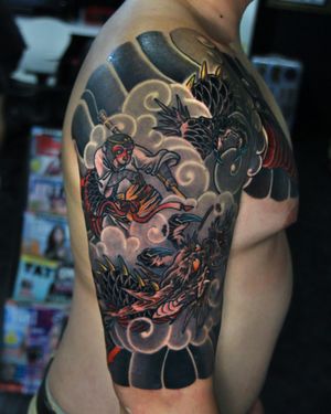 Japanese half sleeve tattoo.