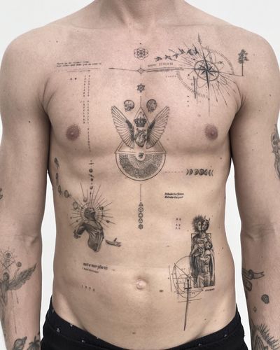 Maps to the true self #singleneedletattoo #tattoo #chesttattoo #chestpiece #ribstattoo #singleneedle #blacktattoo 