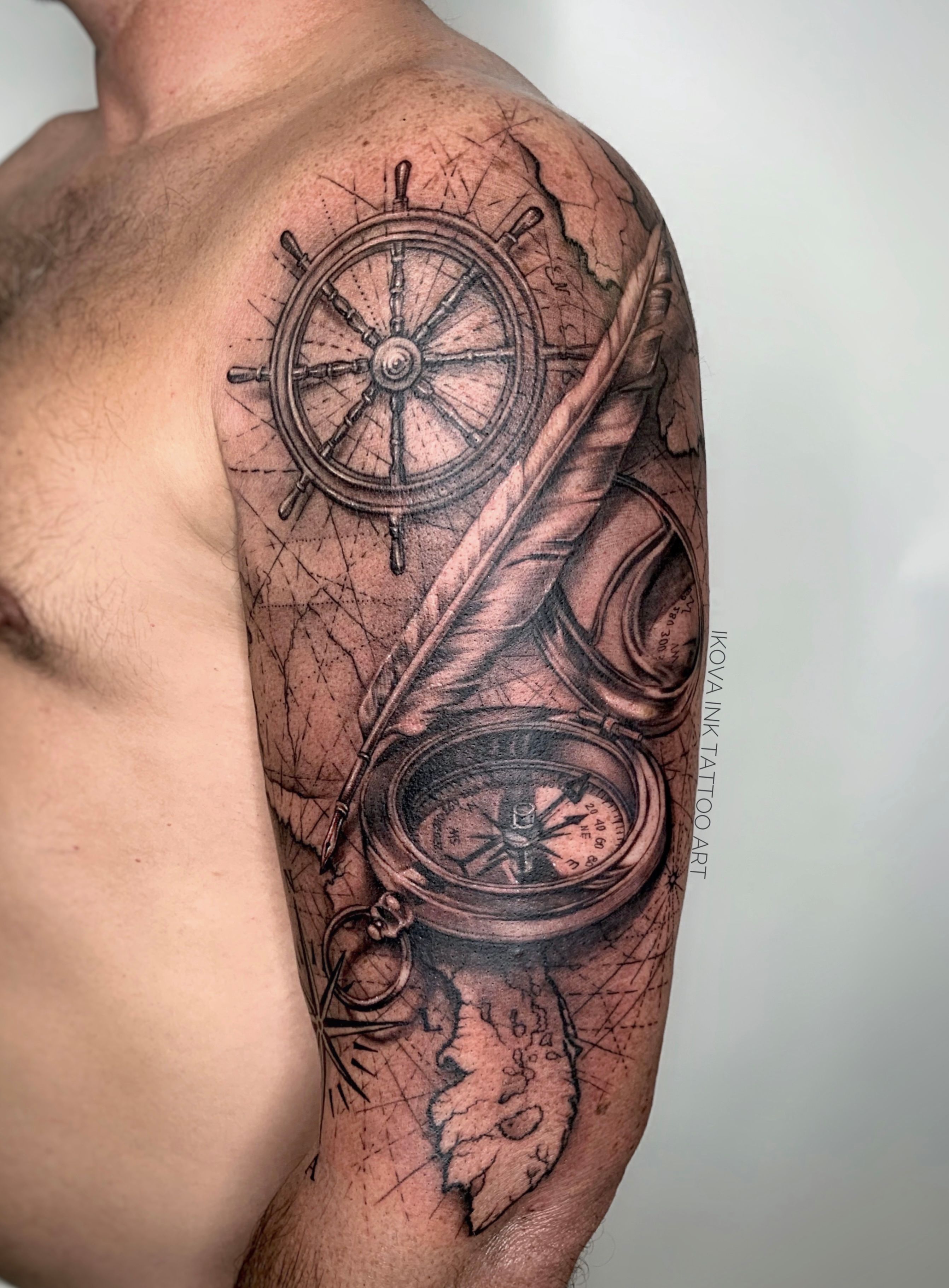 nautical map tattoos