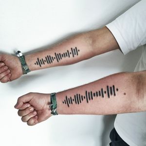 Audio wavesBrother tattoos 