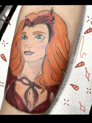 Wandavision tattoo 💖 arte produzida para o cliente .