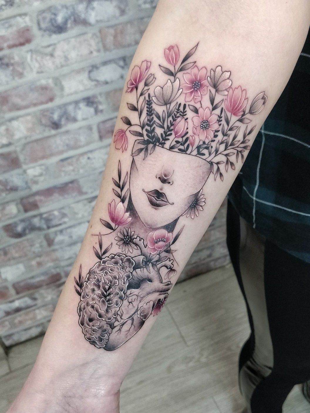 Vickie Chiang on Instagram Tulip Red Poppy English Rose blooming brain  tattoo for Carmen  tuliptattoo poppytattoo rosetattoo colortattoo  colortattoos