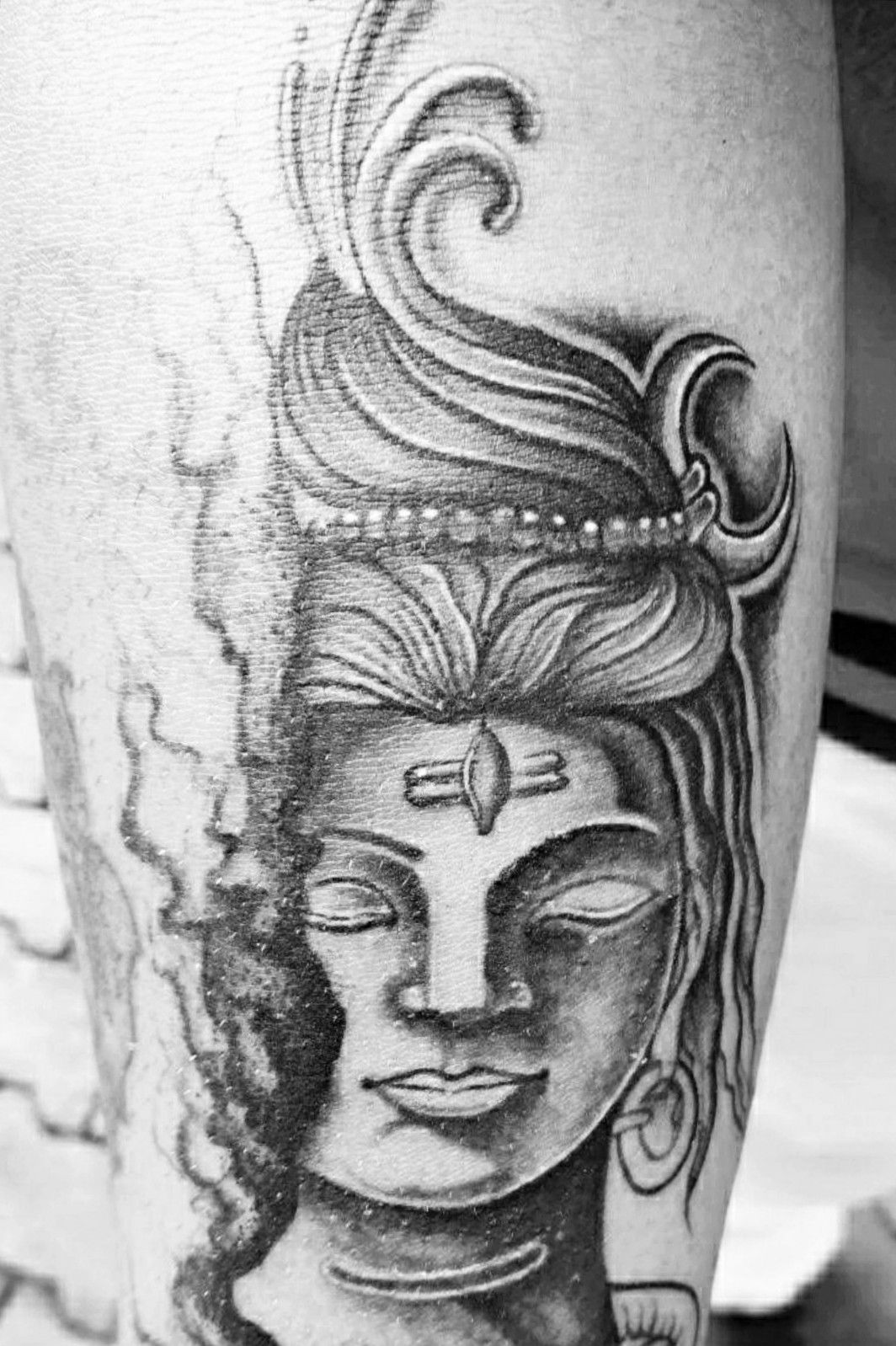 Shiva tattoo, expressive tatoo with fine detailing. Shiva tattoo with  trishul design and om namah shivay. Created by Avi… | Tattoo studio, Tattoos,  Om tattoo design