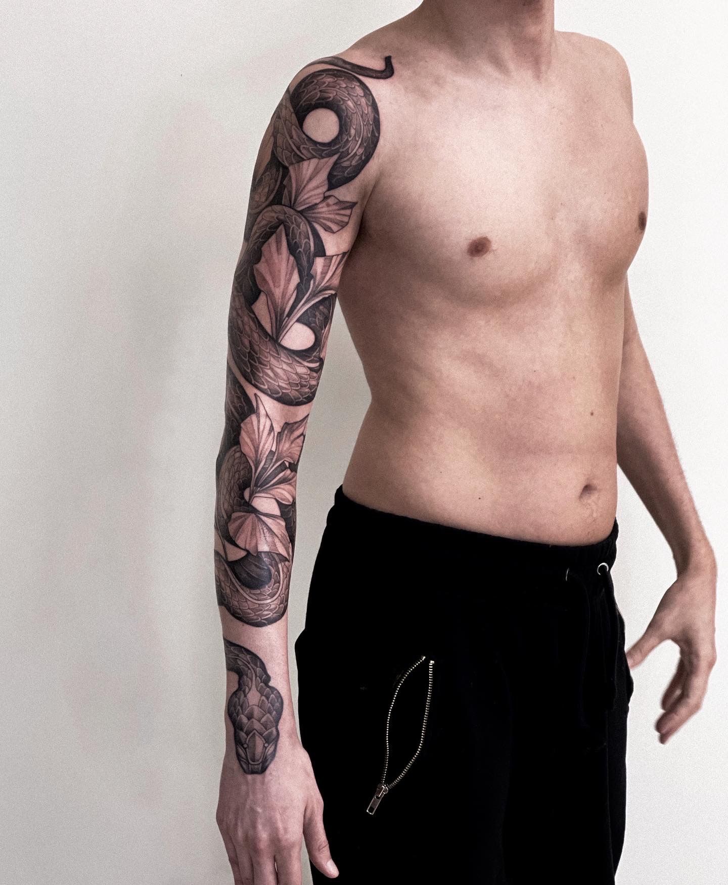 101 Best Snake Tattoo Sleeve Ideas That Will Blow Your Mind  Outsons