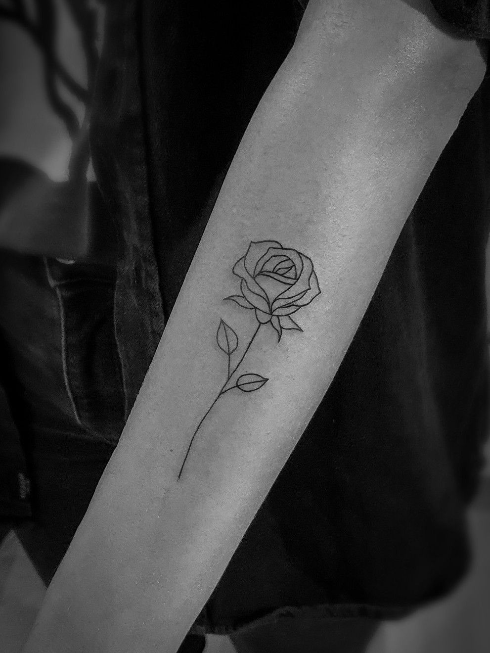 Buy Fine Line Rose Temporary Tattoo set of 3 Online in India  Etsy