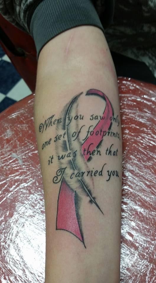26 memorable Cancer Ribbon Tattoos that Will Bring a Tear to your Eye