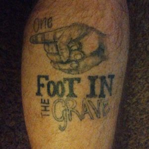 A couple years ago I lost my left foot, I got this tattoo if they little reminder and funny way of coping.