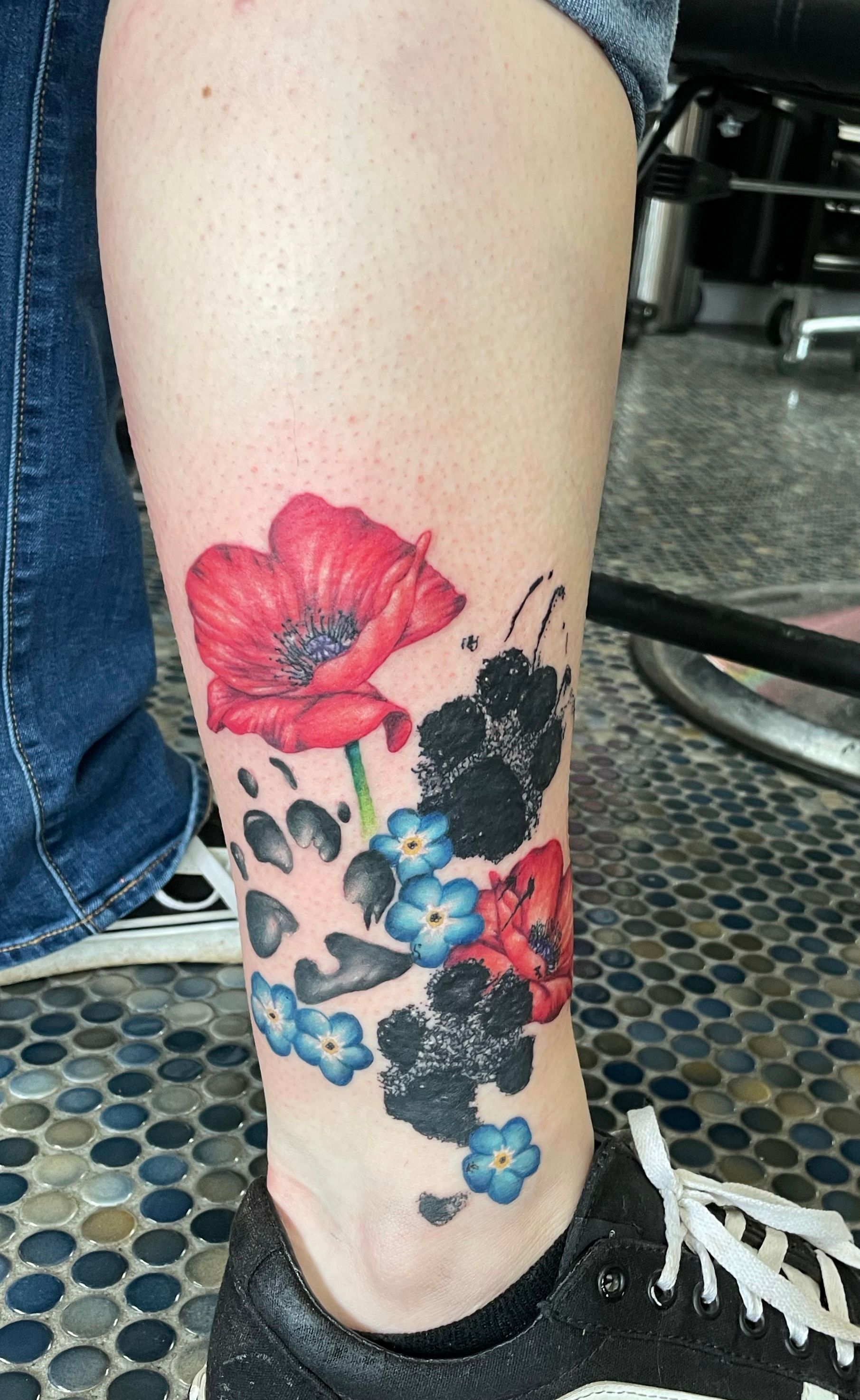 Paw Print Flower Tattoo by 1ChamomileTea1 on DeviantArt