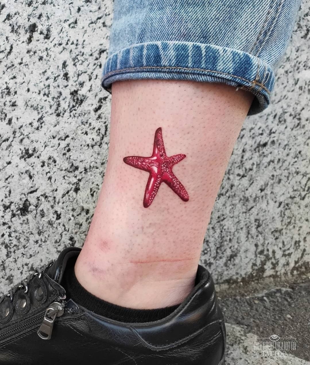 Sea Star Starfish Girly Seaweed Tattoo Design — LuckyFish, Inc. and Tattoo  Santa Barbara
