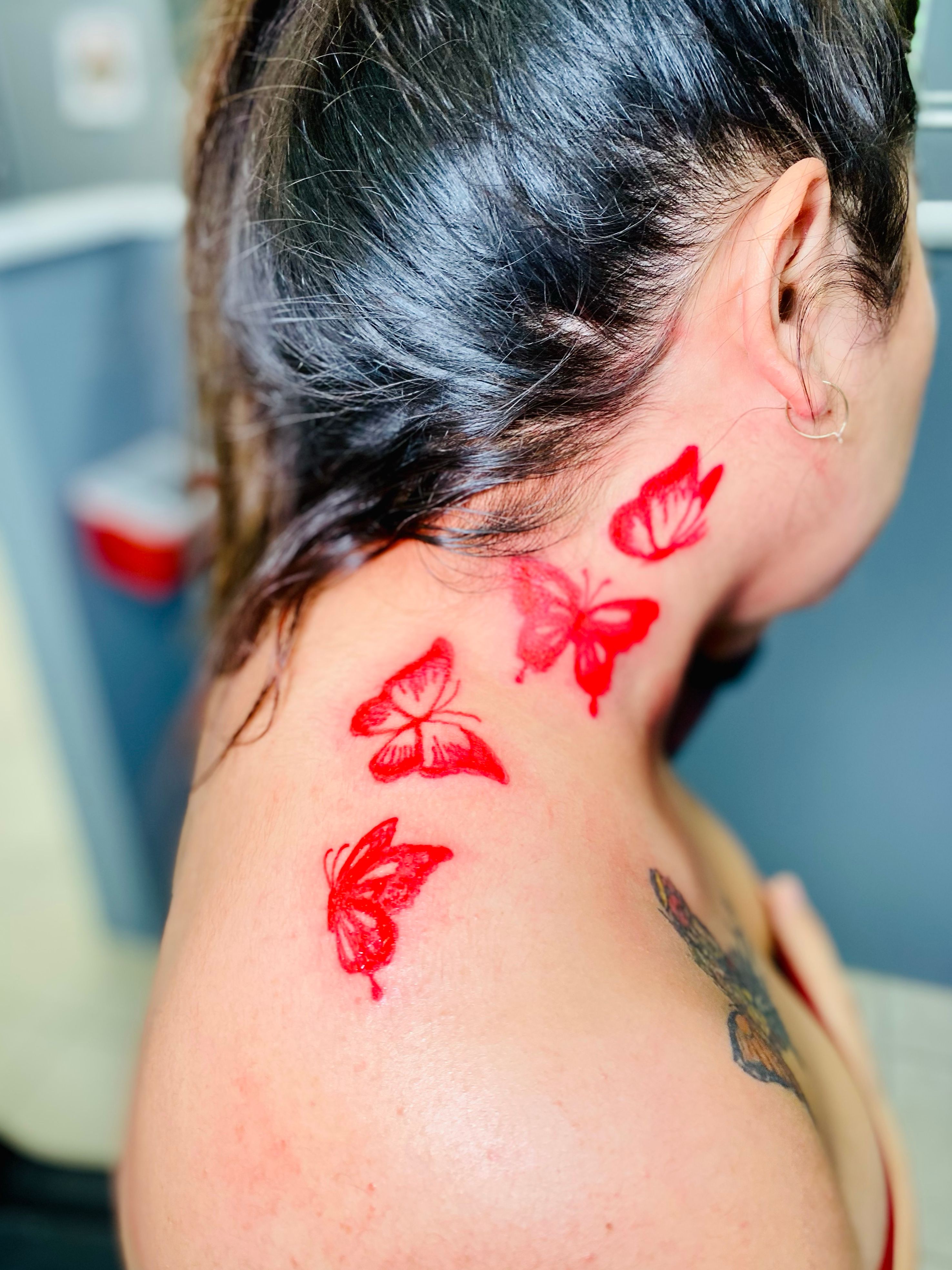 Red Butterfly Tattoo  Etsy