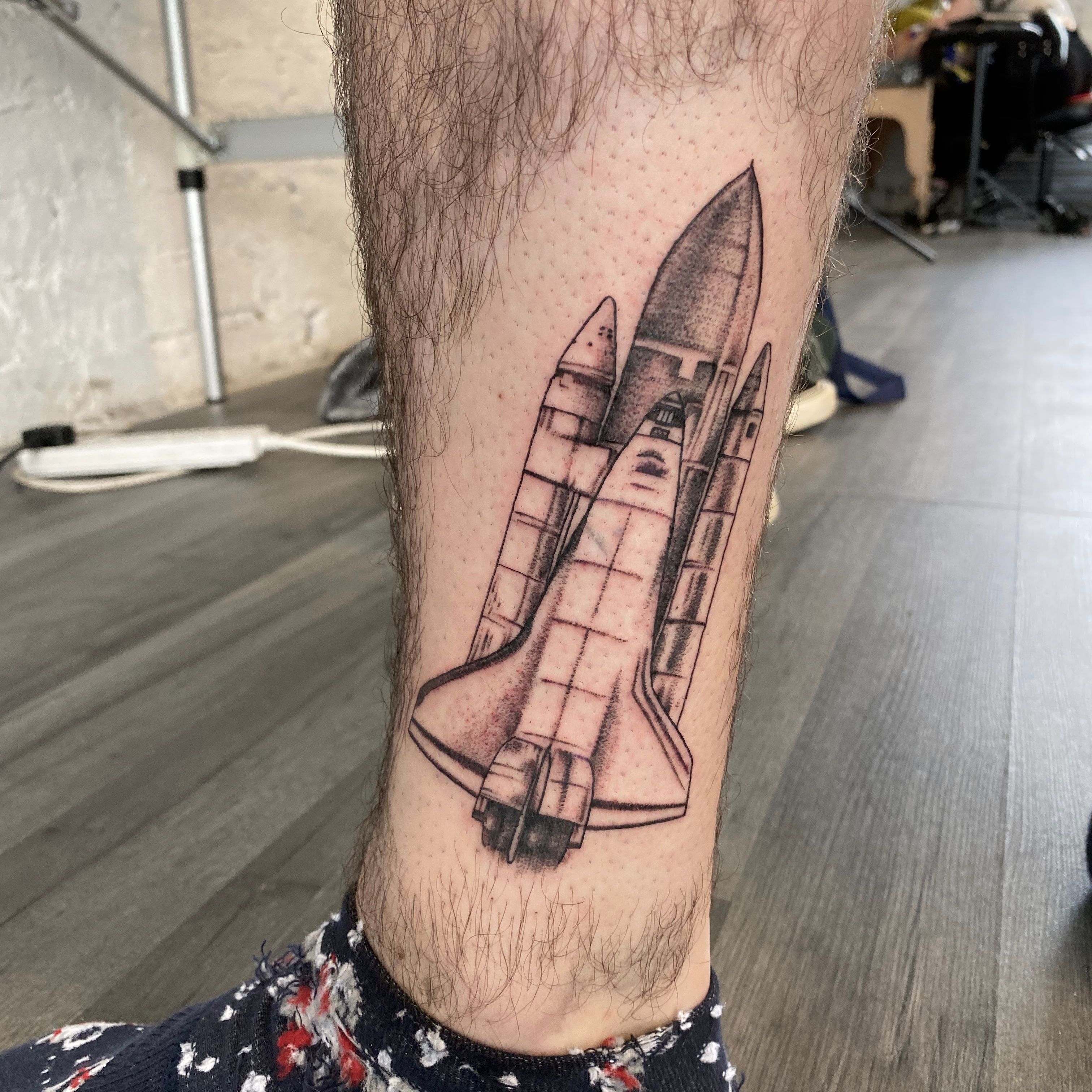 Space Shuttle Temporary Tattoo Sticker  OhMyTat