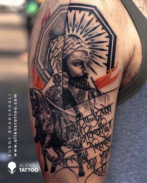 Checkout this amazing religious tattoo by Sunny Bhanushali at Aliens Tattoo India.
If you wish to get this tattoo visit our website - www.alienstattoo.com