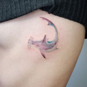 #hammerhead #shark #hammerheadshark #watercolor #watercolortattoo #inked #tattoosbysherri 