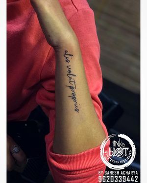 Alis volat propriis means she flies with her own wings ..... font tattoo done @inkblottattooz  thanks for ur patience @style.with.missrajeev @__.tournesol.__  Contact :9620339442 #tattoo #tattoos #tattoodesign #artistsofinstagram #tattooart #tattoogirl #tattoolife #tattoogirl #tattoolife #tattooflash #tattooartist #tattooflash #tattoomagazine #tattoooftheday #tattoostudio #tattooworkers #tattoosociety #tattoosnob #banglore #jayanagar #jpnagar #tattoolove