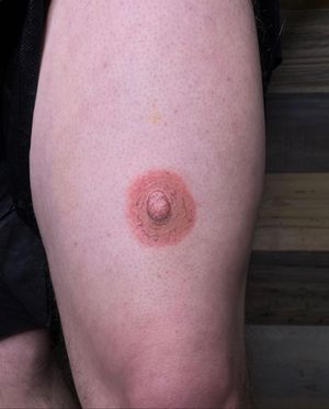 Areola micropigmentation on my own thigh. 
