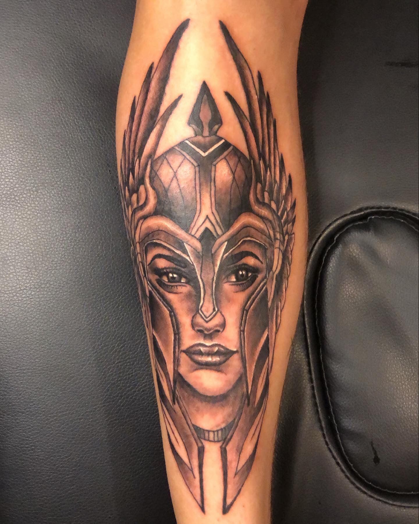 Tattoo uploaded by Emma Raine Tattoo  Valkyrie warrior with the clients  fiancée as the female warrior viking  Tattoodo