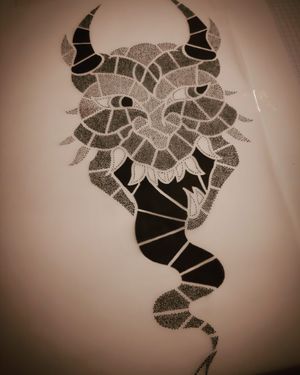 Black Mosaic Tattoo, demon