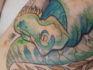 T-rex watercolour tattoo - detail