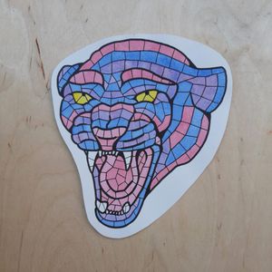 Color Mosaic Tattoo, panther