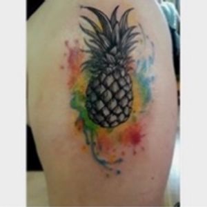 Watercolor pineapple 
