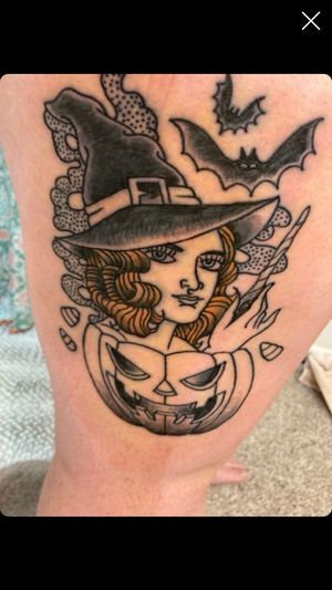 Halloween witch tattoo (not finished) 