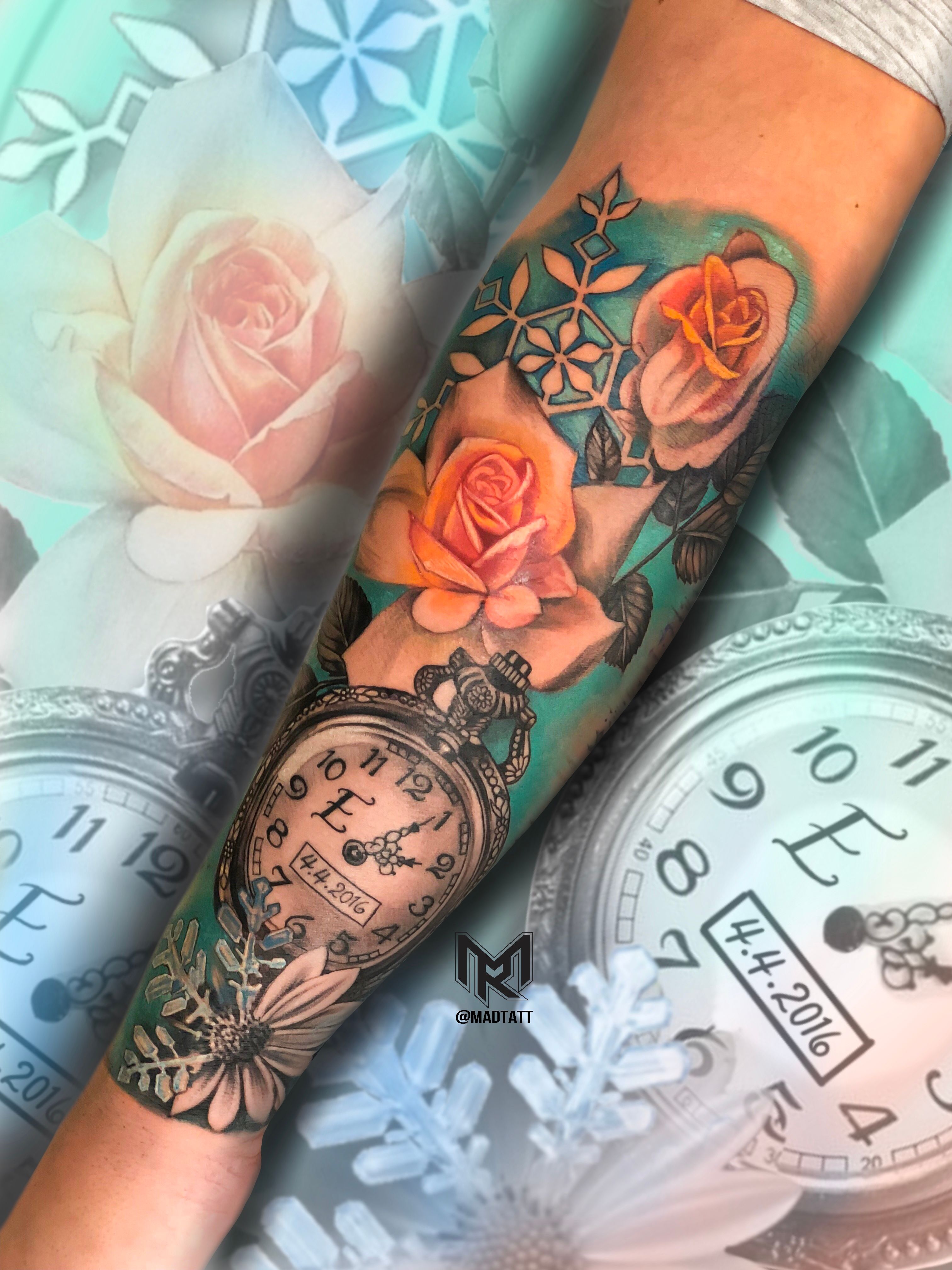 Clock Tattoo Stock Photos, Images and Backgrounds for Free Download